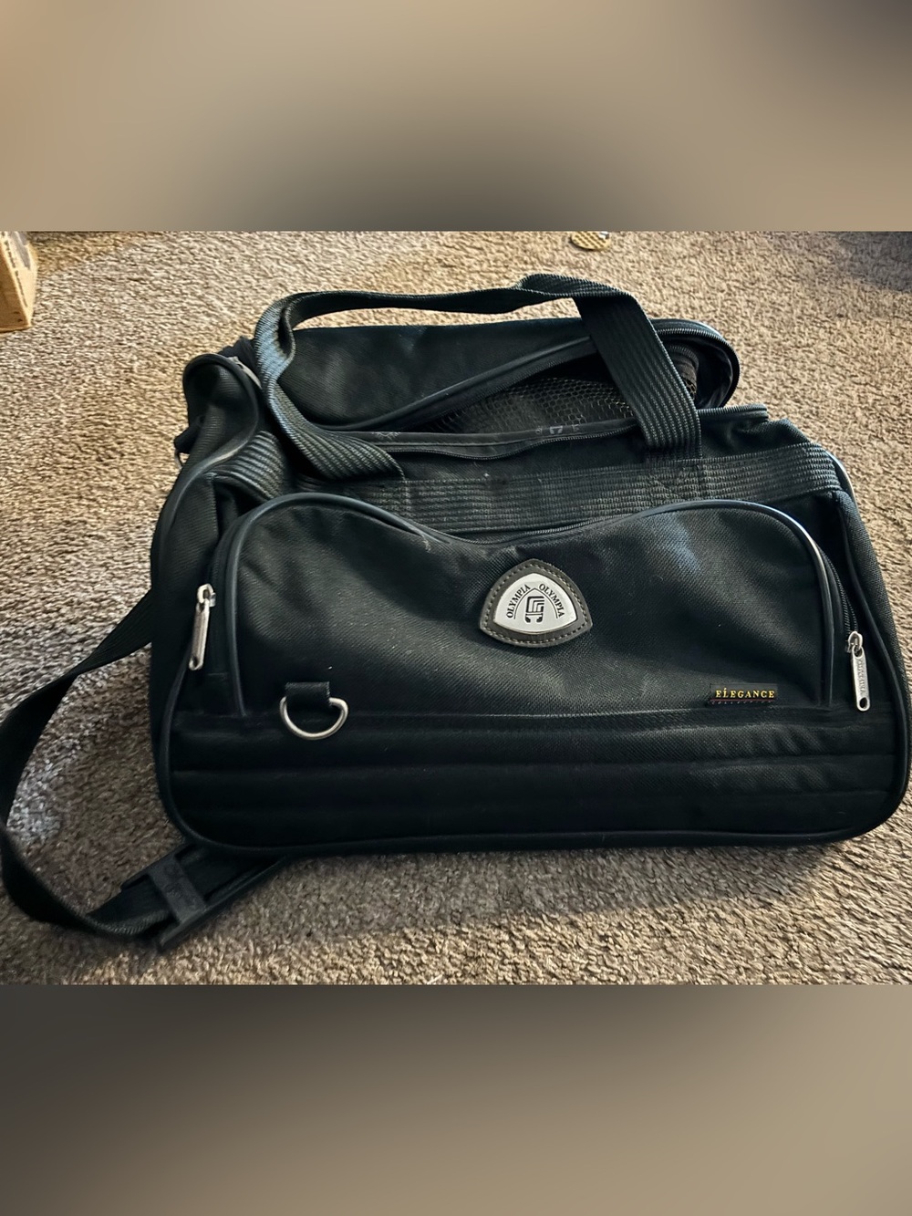 Elegance Black Men’s Travel Bag